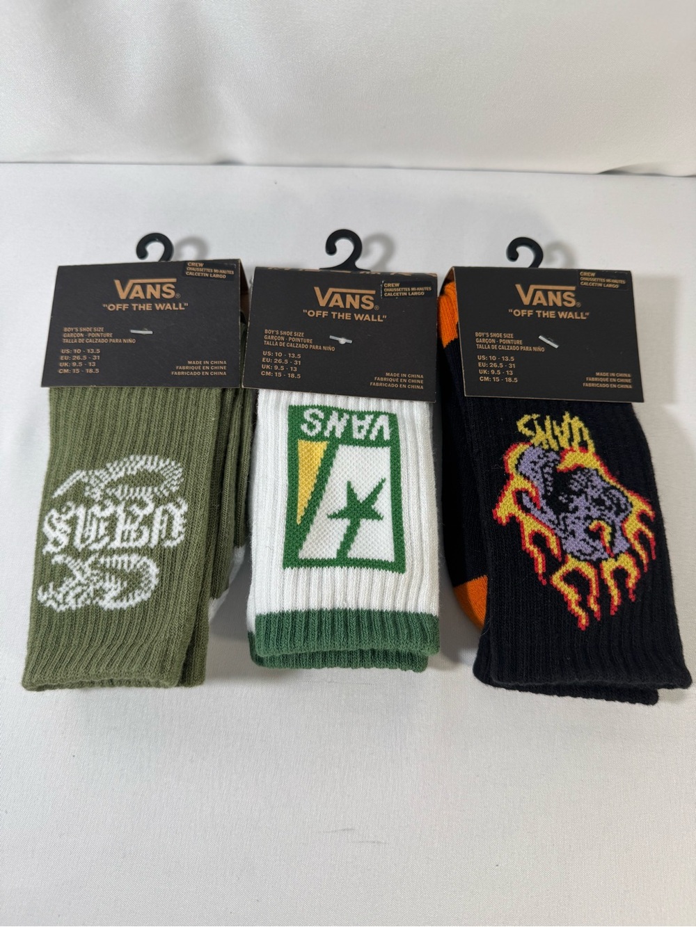 Vans sock bundle - Boys size 10-13.5 Crew socks